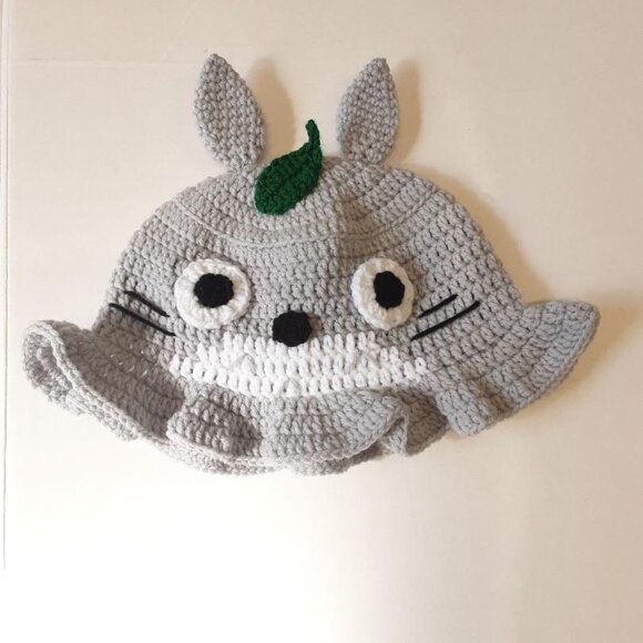 Handmade Totoro Crochet Bucket Hat New - Picture 7 of 9